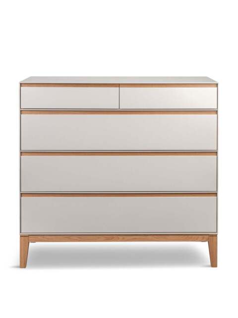 Heal's Lars 5 Dresser Cashmere And Oak in White, Size 100x45x94 - image 1