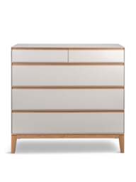 Heal's Lars 5 Dresser Cashmere And Oak in White, Size 100x45x94 - thumbnail 1