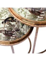 Libra Interiors Monkey Jungle (Set Of 2) Side Tray Tables in gold - thumbnail 2