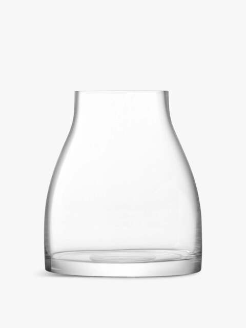 LSA Flower Kiln Vase in Clear, Size 21cm