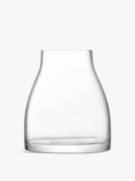 LSA Flower Kiln Vase in Clear, Size 21cm
