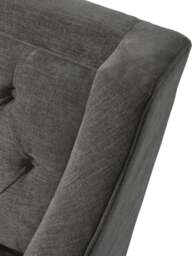 Libra Interiors Theodore Buttoned Armchair In Warm Fabric in Grey, Wood/Metal - thumbnail 4