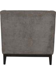 Libra Interiors Theodore Buttoned Armchair In Warm Fabric in Grey, Wood/Metal - thumbnail 3