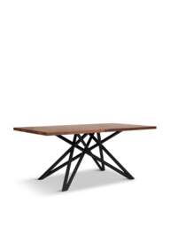 Heal's Vienna Table Walnut Straight Edge in Brown, Size 200x100x76