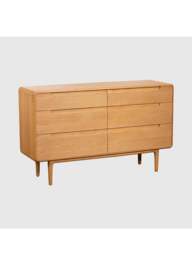 Barker and Stonehouse Winchester Oak 6 Drawer Chest in Neutral - thumbnail 3