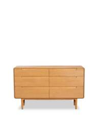 Barker and Stonehouse Winchester Oak 6 Drawer Chest in Neutral