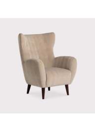 Barker and Stonehouse Lucian Fabric Accent Chair in Neutral - thumbnail 2