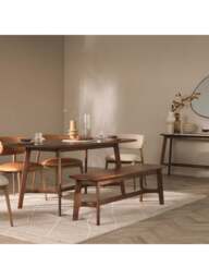Barker and Stonehouse Cresta Acacia Wood Dining Bench in Brown - thumbnail 2