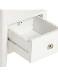 Barker and Stonehouse Springwell Wooden 1 Drawer Bedside Table in White - thumbnail 4