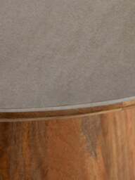 Barker and Stonehouse Burlington Mango Wood Circular Dining Table, Seats 4 in Brown - thumbnail 3