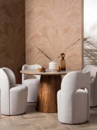 Barker and Stonehouse Burlington Mango Wood Circular Dining Table, Seats 4 in Brown - thumbnail 2