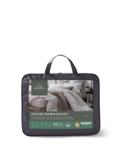 The Fine Bedding Company Goose Down Duvet 13.5 Tog in White, Wood/Metal, Size King - image 1