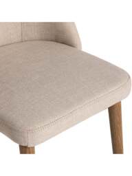 Barker and Stonehouse Rogan Fabric Dining Chair in Neutral - thumbnail 5