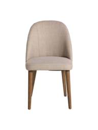 Barker and Stonehouse Rogan Fabric Dining Chair in Neutral - thumbnail 3