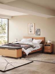 Heal's Brunel Bedside Table Oak in Brown, Size 42x34x59 - thumbnail 3