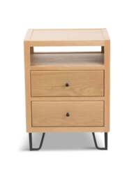 Heal's Brunel Bedside Table Oak in Brown, Size 42x34x59
