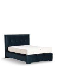 Barker and Stonehouse Ripley Fabric Ottoman Bed Frame in Blue, Size Double