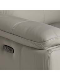 Barker and Stonehouse Fiore Recliner Armchair in Grey, Leather - thumbnail 3
