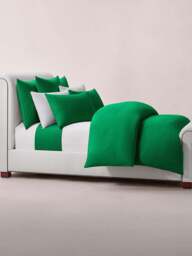 Ralph Lauren Home Polo Player Duvet Cover Collection Green in Green - Billiard, Cotton/Linen, Size Single - thumbnail 5