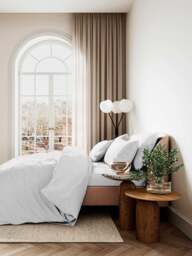 Bedeck of Belfast Fine Linens 400 Thread Count Sateen Plain Dye Cover Set in White, Size King - thumbnail 2