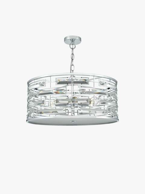 Dar Lighting Seville 6 Light Pendant in Polished Chrome - image 1