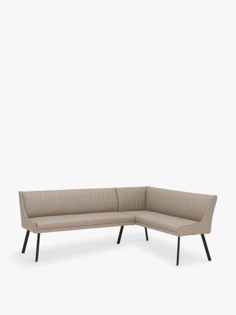 Barker and Stonehouse Belize Left Hand Corner Bench in Taupe, Leather - image 1