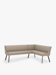 Barker and Stonehouse Belize Left Hand Corner Bench in Taupe, Leather