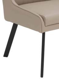Barker and Stonehouse Belize Left Hand Corner Bench in Taupe, Leather - thumbnail 5