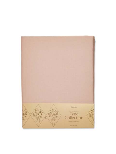Fenwick at Home Tyne Collection Fitted Sheet Pink in Blush Pink, Cotton, Size King - image 1