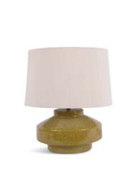 Libra Interiors San Sebastian Terracotta Table Lamp in Green, Size 40x40x45 - thumbnail 1
