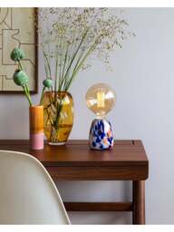 Heal's Confetti Table Lamp Small in Blue, Glass, Size 12x10x10 - thumbnail 3
