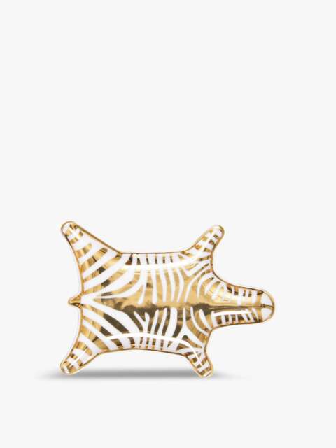 Jonathan Adler Zebra Stacking Dish Gold White, Porcelain