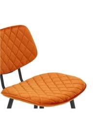 Barker and Stonehouse Archer Velvet Counter Stool in Orange - thumbnail 4