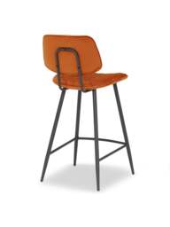 Barker and Stonehouse Archer Velvet Counter Stool in Orange - thumbnail 3