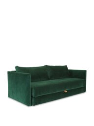 Heal's Oswald Sofa Bed Forest Green Velvet - Size 222x103x98 - thumbnail 1