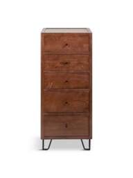 Heal's Brunel Tall Chest Dark Wood in Brown, Size 47x45x108 - thumbnail 1