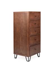 Heal's Brunel Tall Chest Dark Wood in Brown, Size 47x45x108 - thumbnail 3