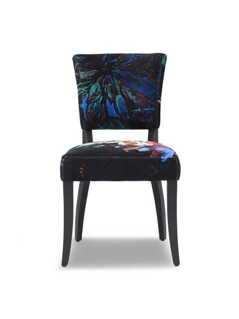 Barker and Stonehouse Mimi Velvet Dining Chair Multi in Black - image 1