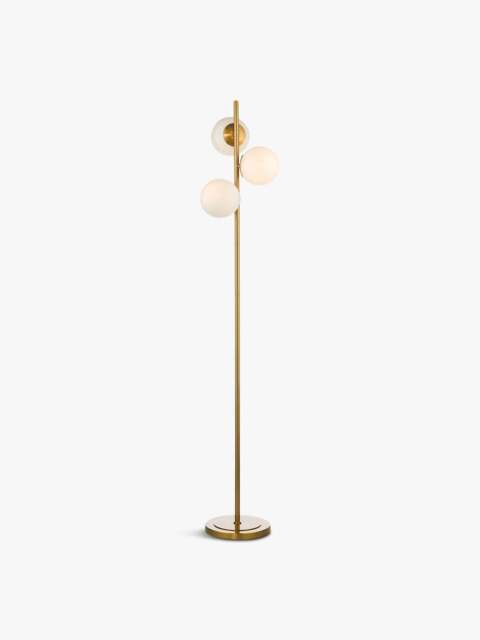 Dar Lighting Bombazine 3 Light Floor Lamp in Natural Solid Brass - image 1