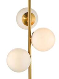 Dar Lighting Bombazine 3 Light Floor Lamp in Natural Solid Brass - thumbnail 2