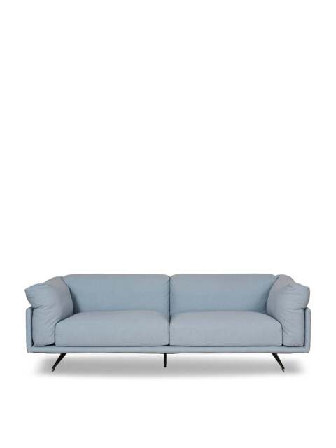 Heal's Novara 4 Seater Sofa Blue in Sea Shanty, Linen, Size W220 x D98 - image 1