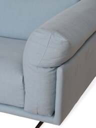 Heal's Novara 4 Seater Sofa Blue in Sea Shanty, Linen, Size W220 x D98 - thumbnail 4