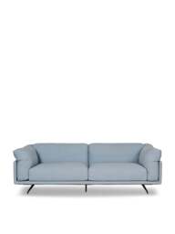 Heal's Novara 4 Seater Sofa Blue in Sea Shanty, Linen, Size W220 x D98 - thumbnail 1