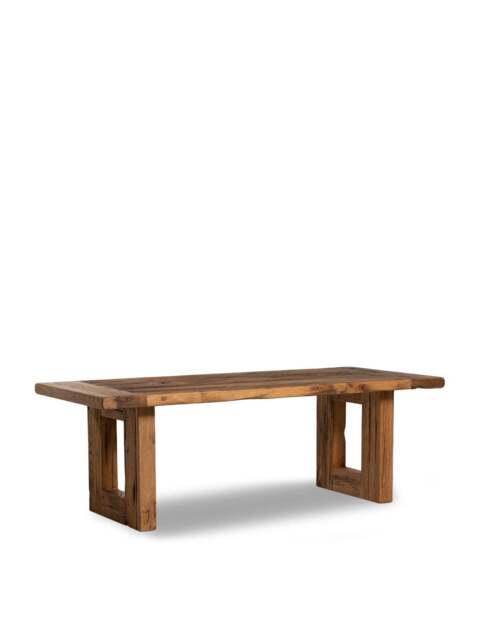 Barker and Stonehouse Algonquin Reclaimed Oak Dining Table in Brown, Size 200cm
