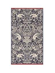 Morris & Co Strawberry Thief Bath in Blue, Cotton, Size Sheet - thumbnail 1