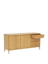 Barker and Stonehouse Romana Oak Wood 2 Door 3 Drawer Large Sideboard in Neutral - thumbnail 5