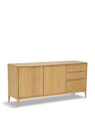 Barker and Stonehouse Romana Oak Wood 2 Door 3 Drawer Large Sideboard in Neutral - thumbnail 1