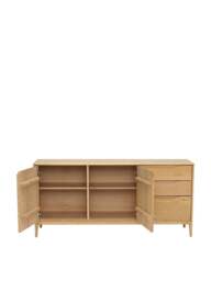Barker and Stonehouse Romana Oak Wood 2 Door 3 Drawer Large Sideboard in Neutral - thumbnail 4