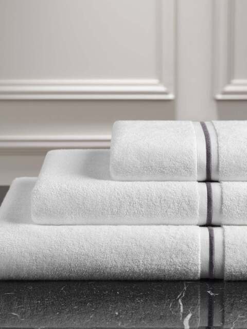 Fenwick at Home Claygate Towel in White/Silver, Cotton, Size Bath - image 1