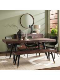 Barker and Stonehouse Modi Reclaimed Wood Dining Table Seats 4-6 in Brown, Size 180cm - thumbnail 2